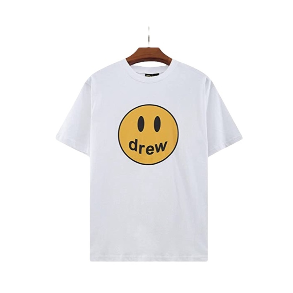 Drew House Mascot Smiley Face Graphic Tee White Black Yellow Size Medium EUC